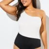 Modern One Shoulder One Piece Swimsuit For Lady 1 Modern One Shoulder One Piece Swimsuit For Lady -Meetcurve Shop b sfop1911126 3