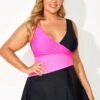 V-Neckline Criss-cross Style Women Swimdress -Meetcurve Shop b sfsd2003099 3