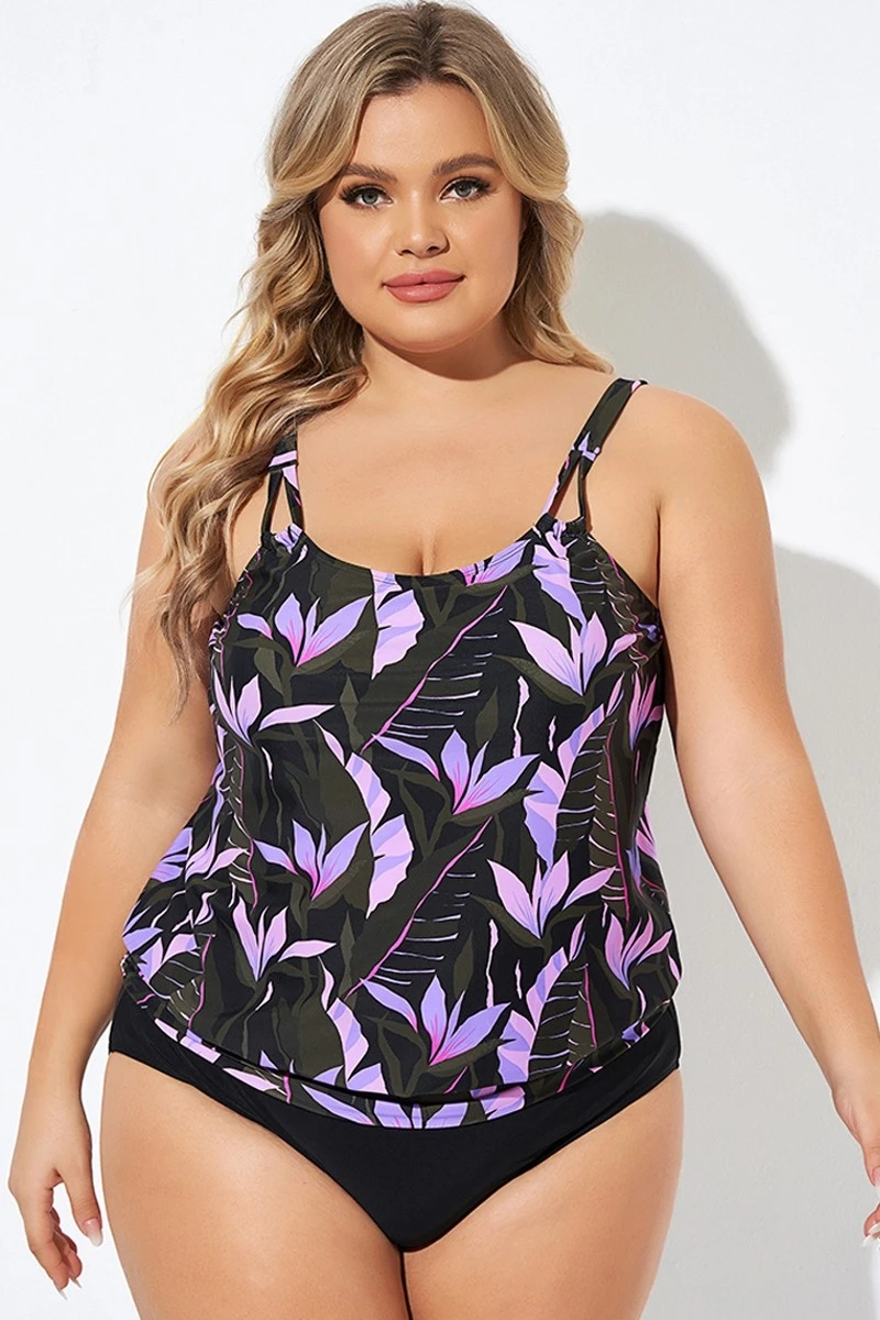 Adjustable Straps Blouson Lady Tankini Top 7 Adjustable Straps Blouson Lady Tankini Top - Image 5