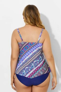 Rhythm Scarf Bandeau Vintage Women Tankini Set -Meetcurve Shop b sftan2003030 3