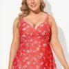 Sweetheart Neckline Floral Printed Tankini Top -Meetcurve Shop b sftan2003076 1