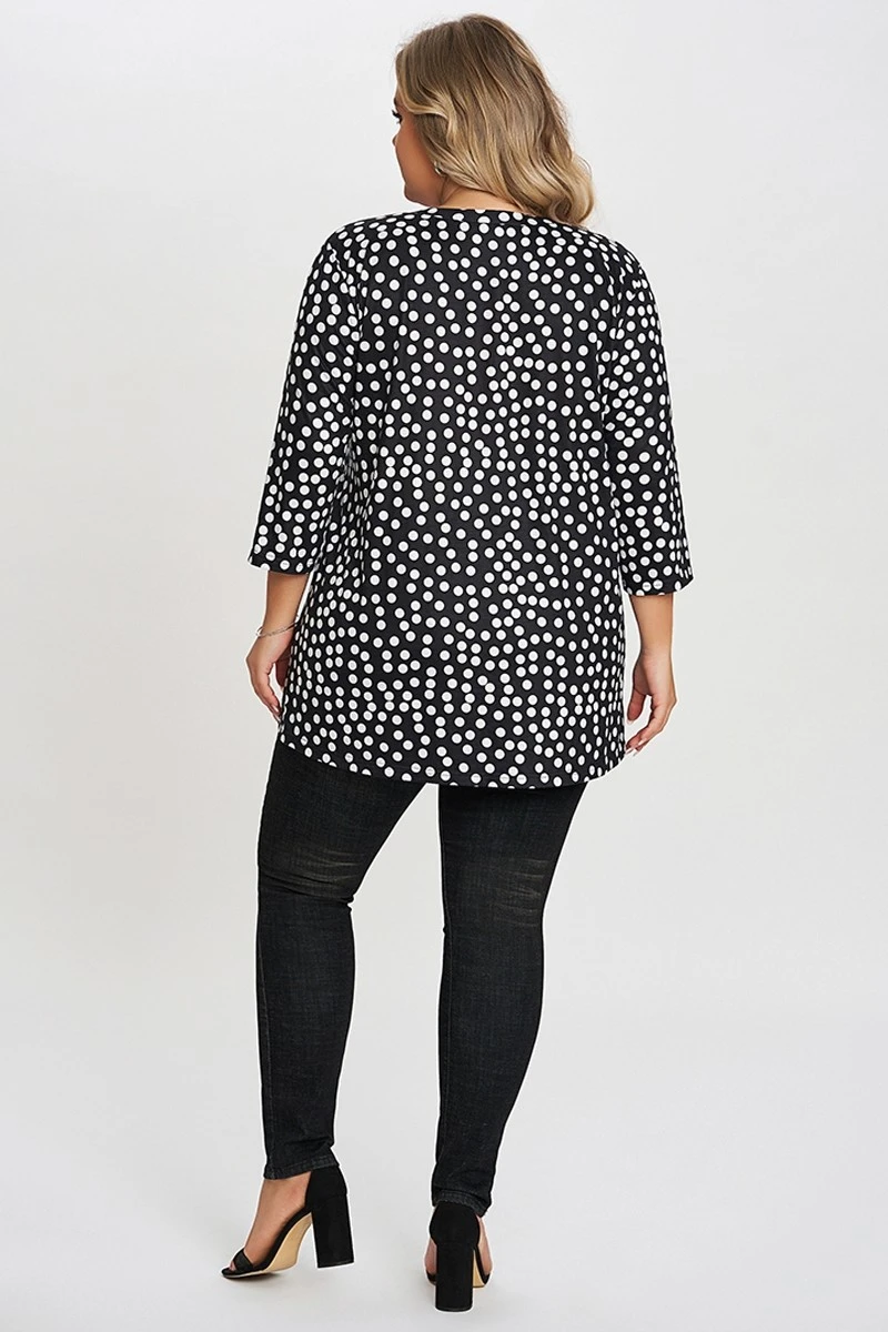 Black Dot Three Quarter Sleeves Tunic 4 Black Dot Three Quarter Sleeves Tunic - Image 2