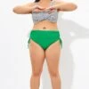 Green Tie Side High Waist Women Bikini Brief -Meetcurve Shop dsc07300