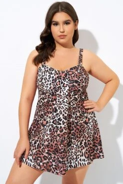 Women Adjustable Straps Two Piece Flyaway SwimDress -Meetcurve Shop dsc08520