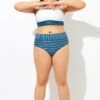 Elegant High Waist Stripe Swim Bottom -Meetcurve Shop dsc08919