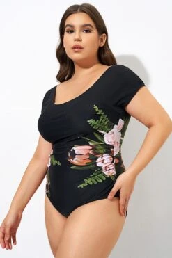 Black Mesh Flower Lady One Piece Swimsuit 13 Black Mesh Flower Lady One Piece Swimsuit -Meetcurve Shop dsc09213
