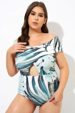 Crossover-Neck Cut Out One Piece Swimsuit -Meetcurve Shop dsc09873