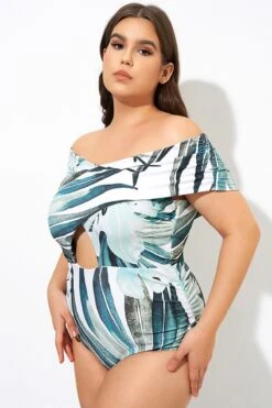 Crossover-Neck Cut Out One Piece Swimsuit -Meetcurve Shop dsc09923